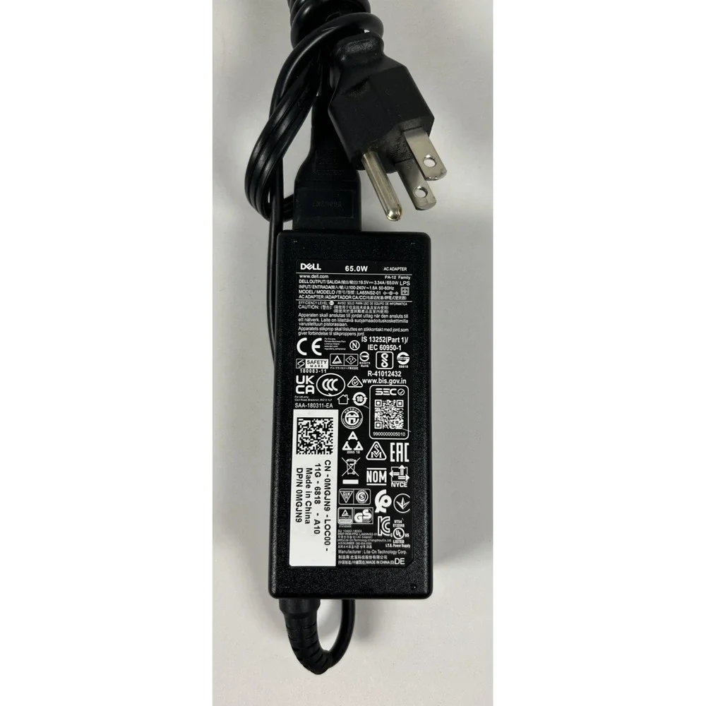 Genuine Dell 65W AC Adapter small tip (4.5mm) for Chromebook Inspiron XPS